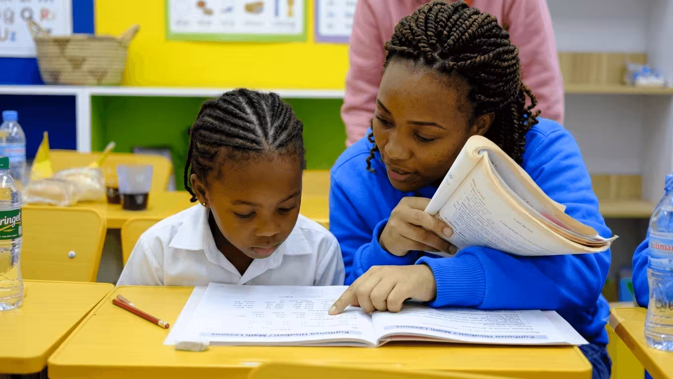 Children learning together in a classroom
